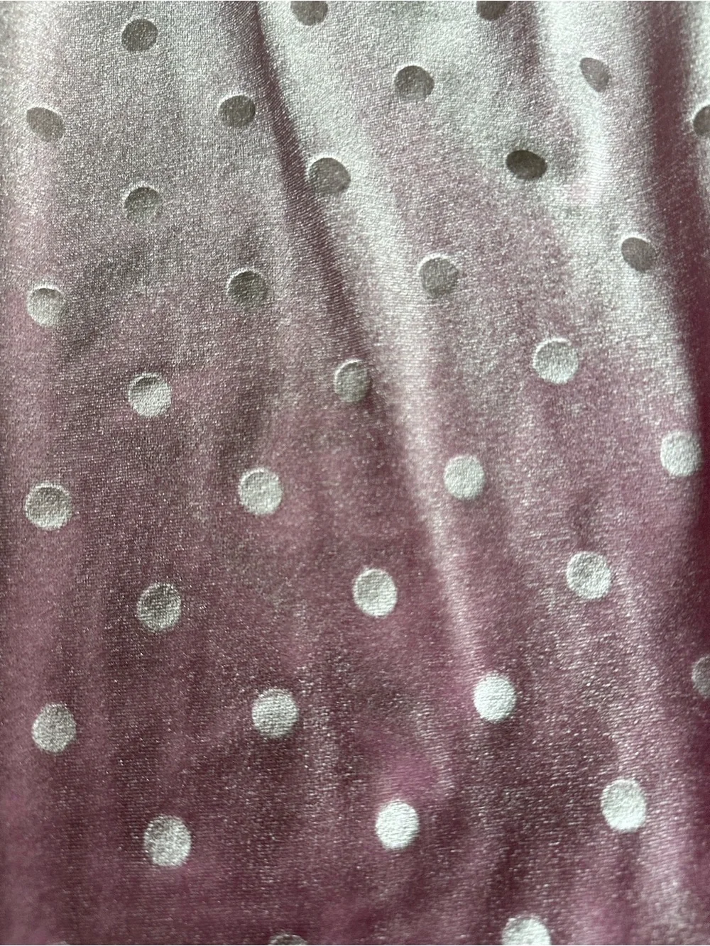 H&M Girls' Pink Polka Dot Velvet Pajama Top with Ruffled Peter Pan Collar